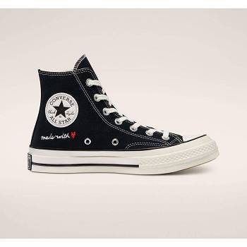 Converse Made With Love Chuck 70 Hi Cierne - Damske Vysoké Tenisky